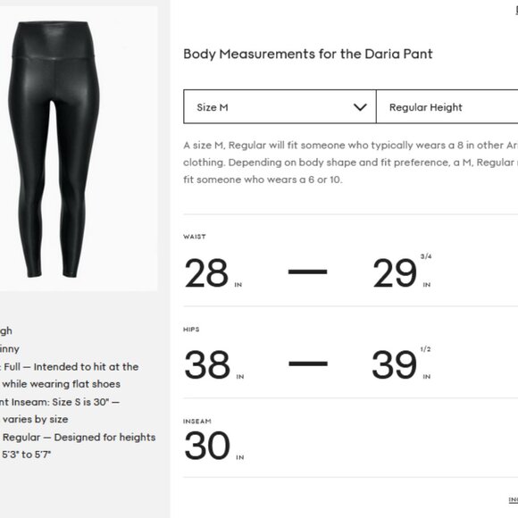 Wilfred Free Daria Legging - High-waisted Vegan Leather - Medium - Picture 2 of 6